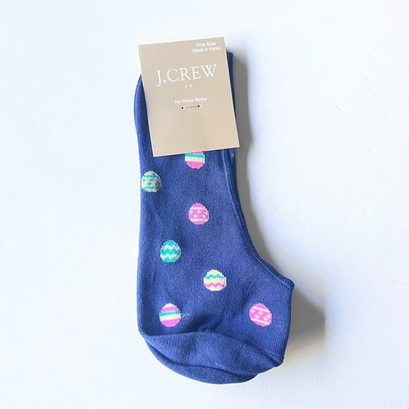 J.Crew Women's Multi-color Eggs Print Graphic Design 
No Show Ankle Socks  NWT - Picture 1 of 4